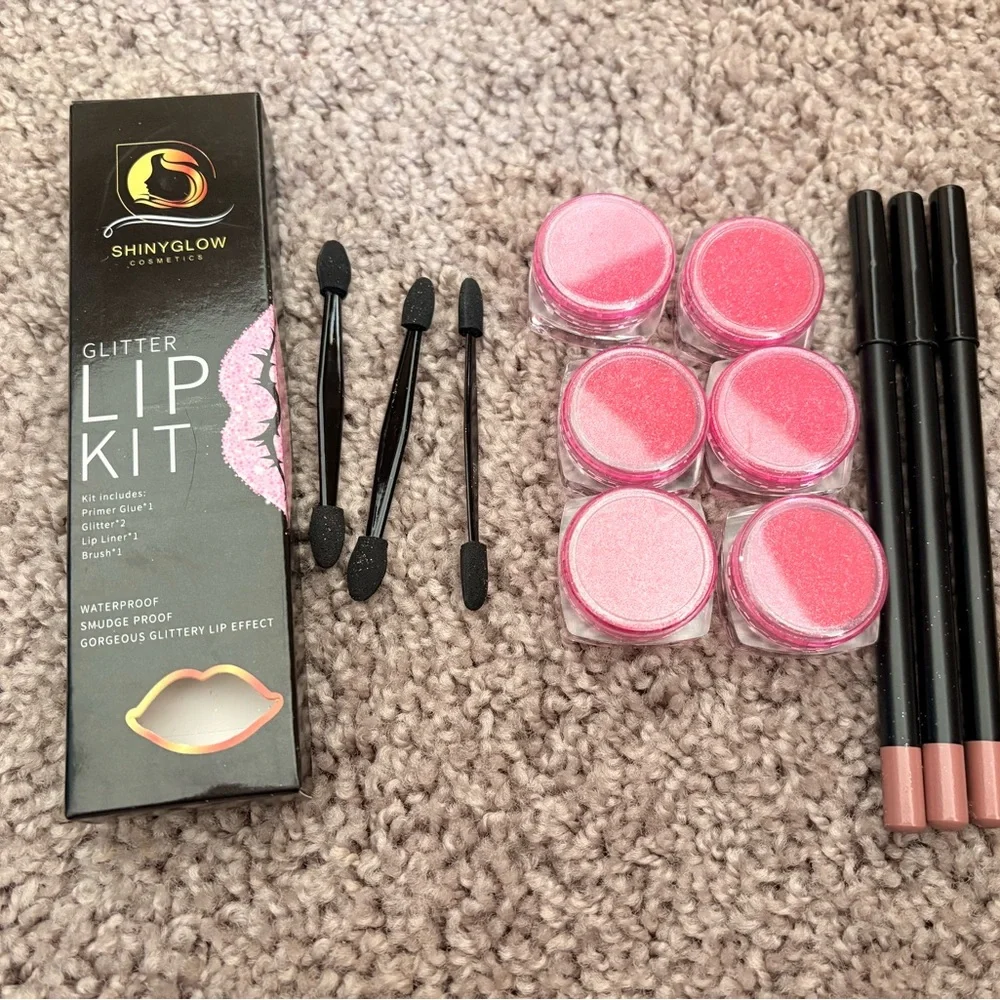 Glitter Lip Kit - Radiant Pink (read description for full details)